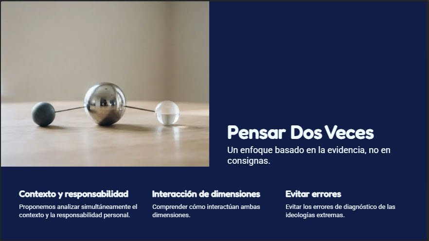 Pensar Dos Veces: un enfoque basado en la evidencia, no en consignas